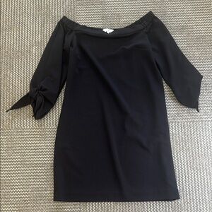 Tibi Off the Shoulder Black Mini Cocktail Dress, size 8